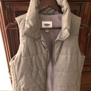 Grey Old Navy puffer vest
